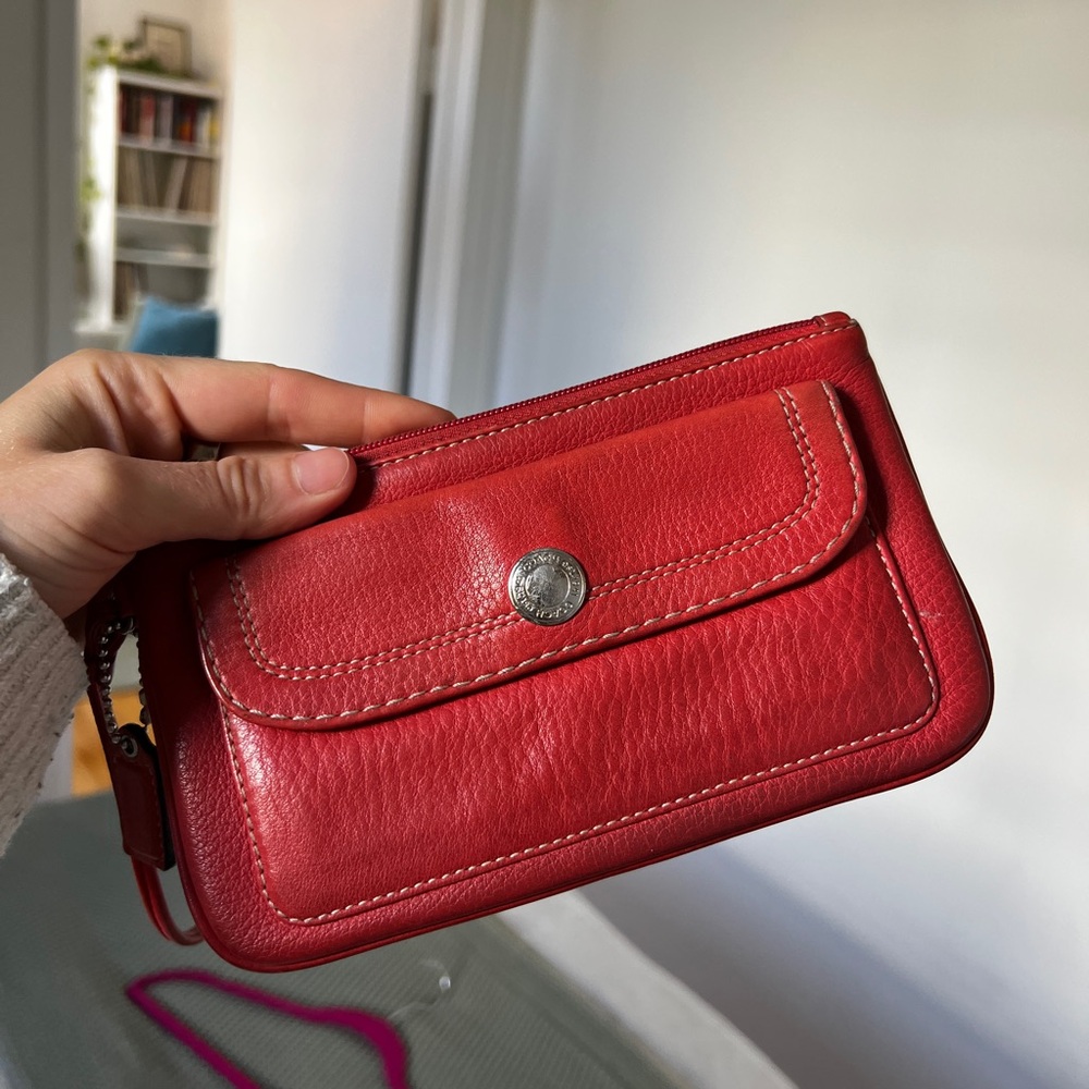 Coach Red Leather Women's Wallet